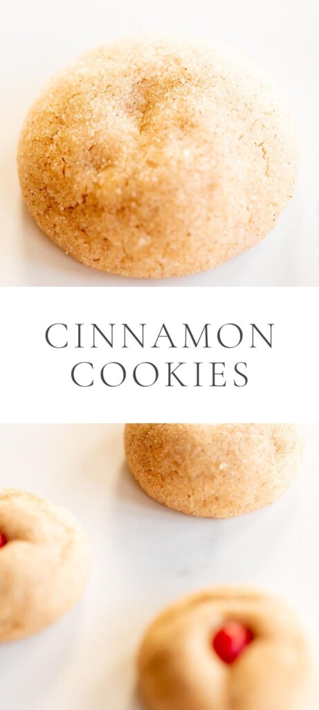 cinnamon cookies with red dot on top
