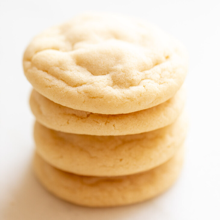 classic sugar cookies stacked