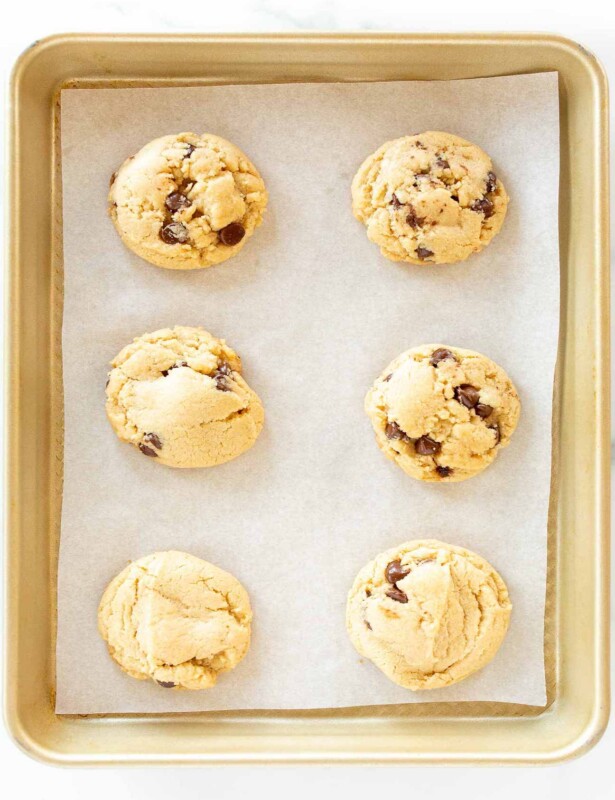 eggless cookies on a cookie sheet