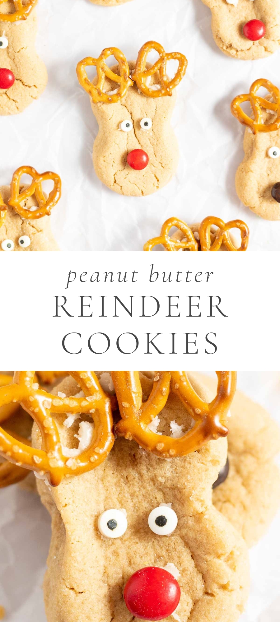 Peanut Butter Reindeer Cookies | Easy Cookie Recipes